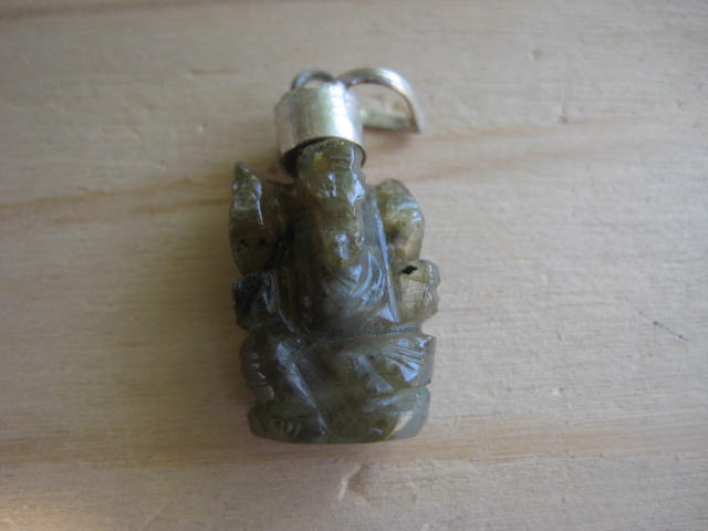 Labradorite Ganesha Pendant stone of magic 4252